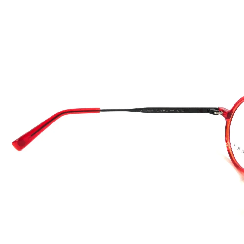 Erkers 1879 Eyeglasses Frames FLORISSANT RED Black Transparent Bright 45-23-145